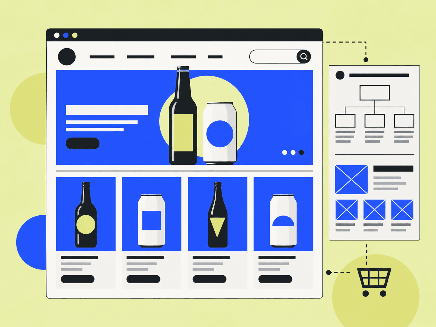 Conceptual illustration of a beverage D2C commerce proposal