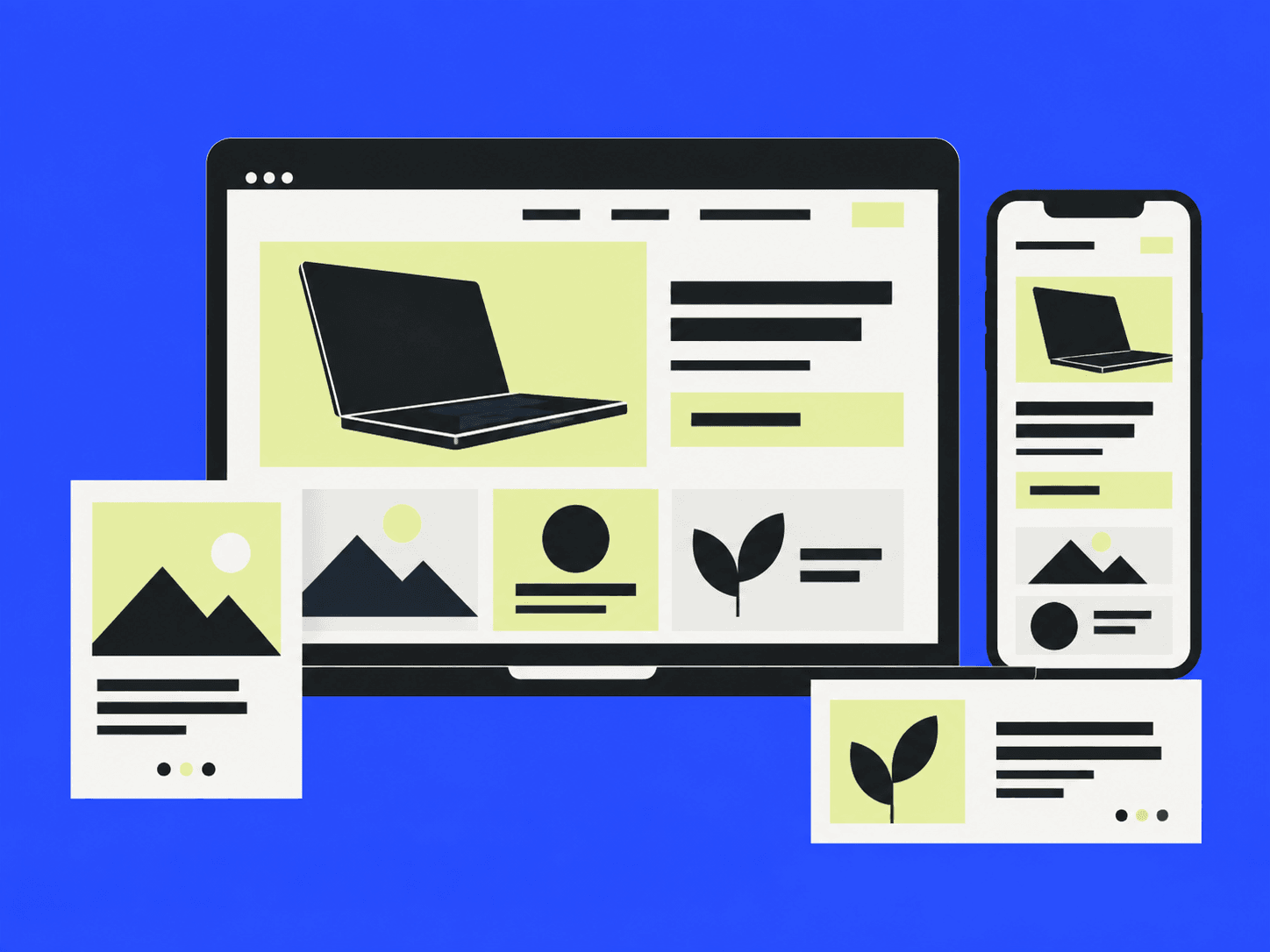 Conceptual illustration of responsive digital content and devices
